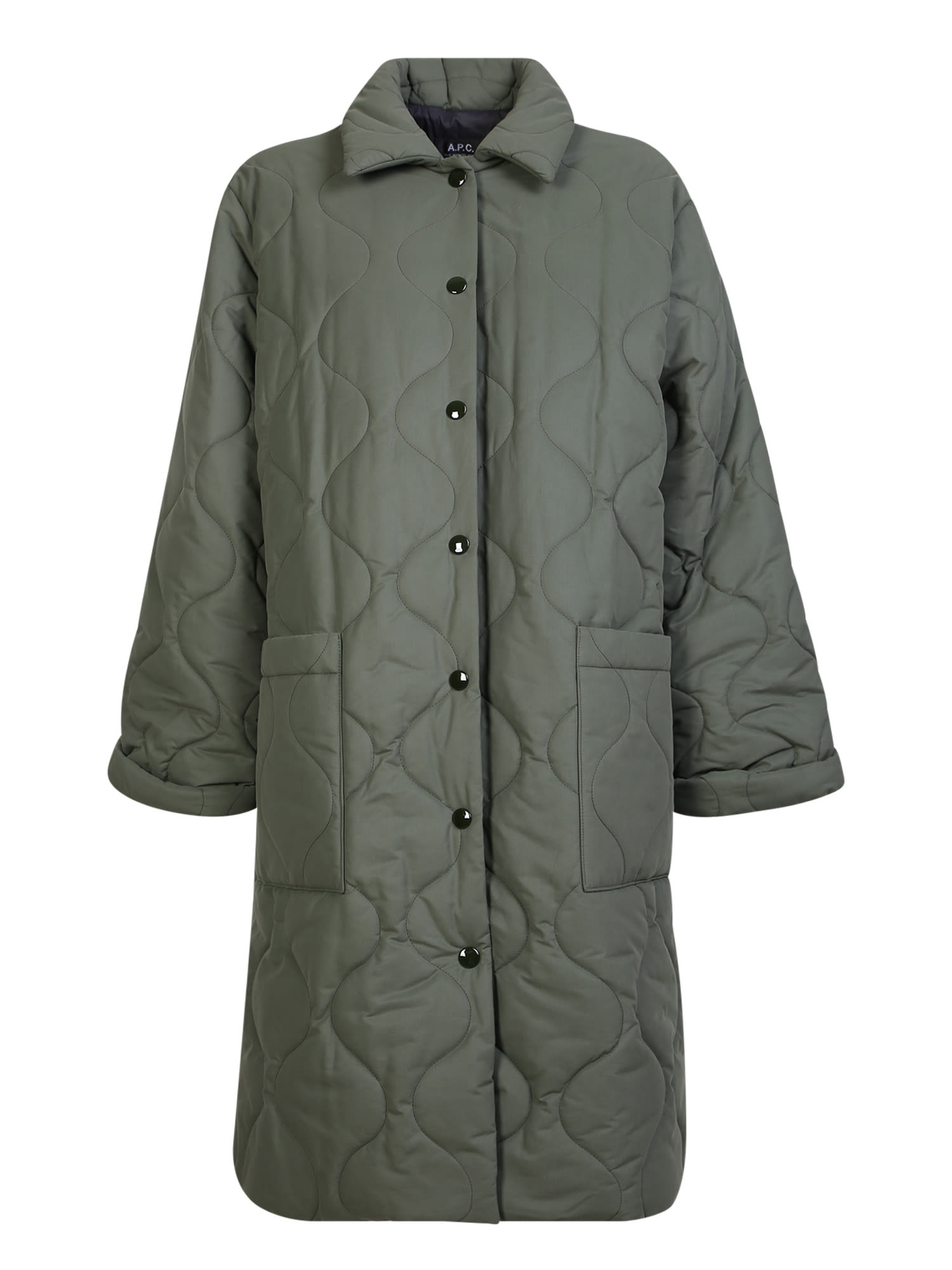 A. P.C.军用绿色四分之三羽绒夹克