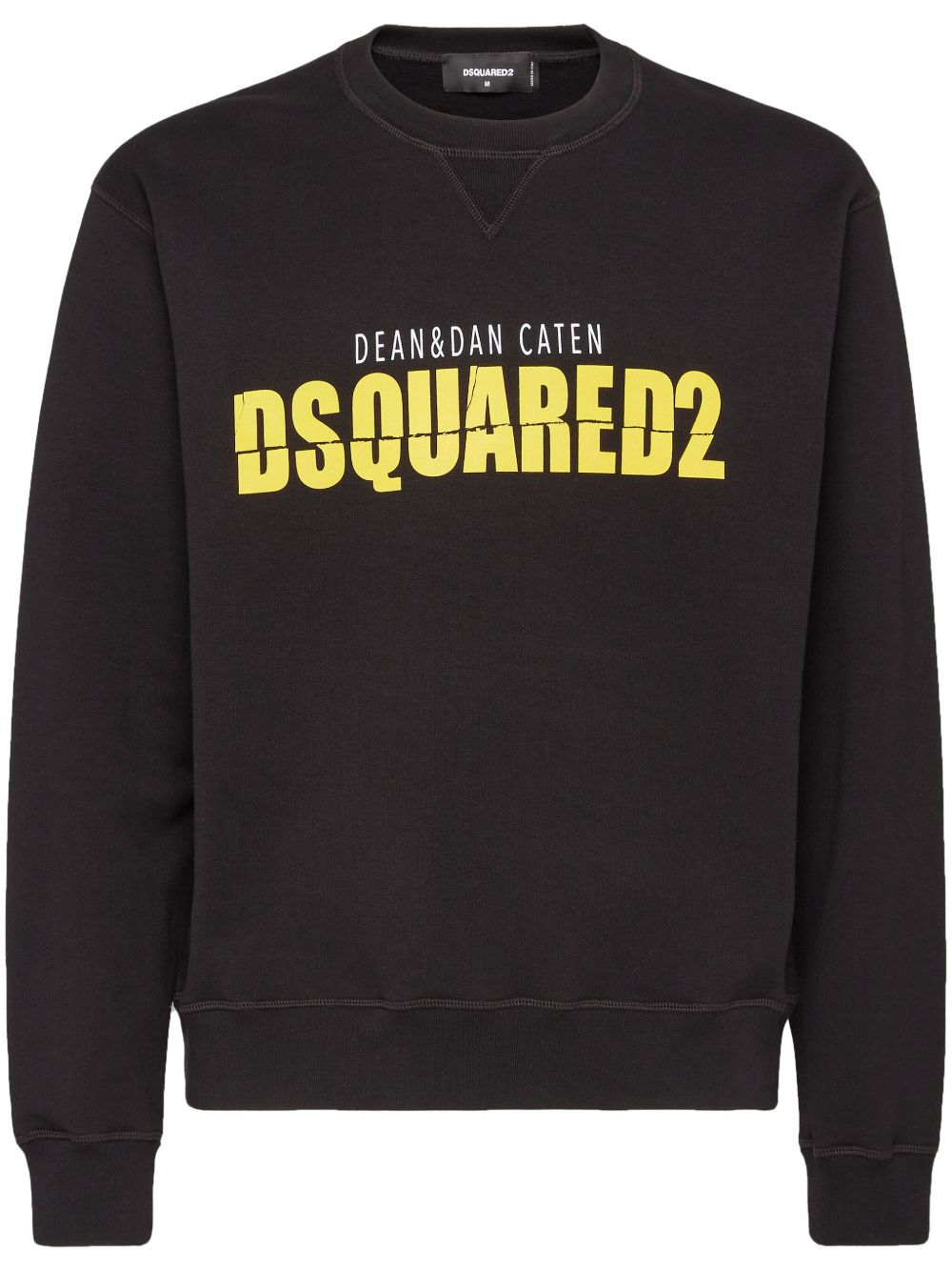 DSQUARED2 logo印花棉卫衣 - 黑色