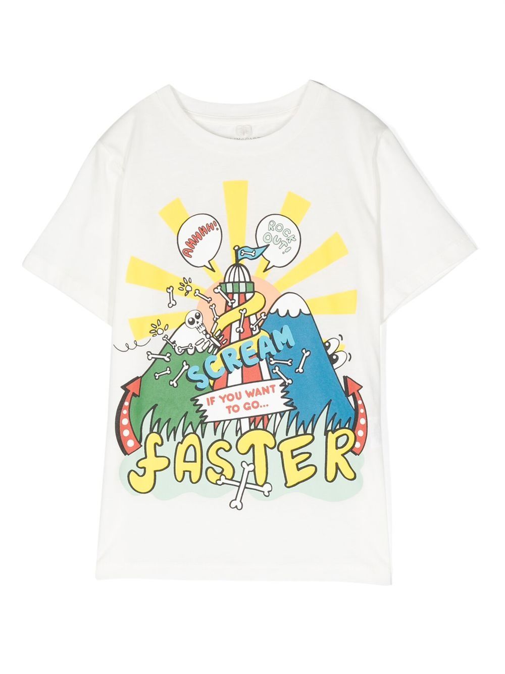 Stella McCartney Kids 图案印花短袖T恤 - 白色