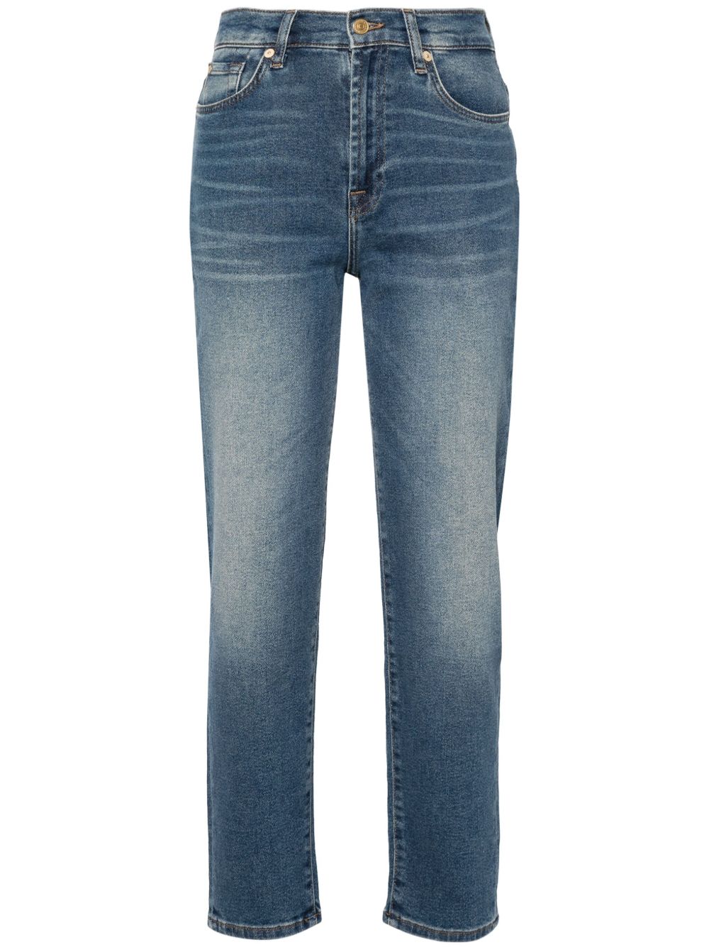 7 For All Mankind Malia 高腰锥形牛仔裤 - 蓝色