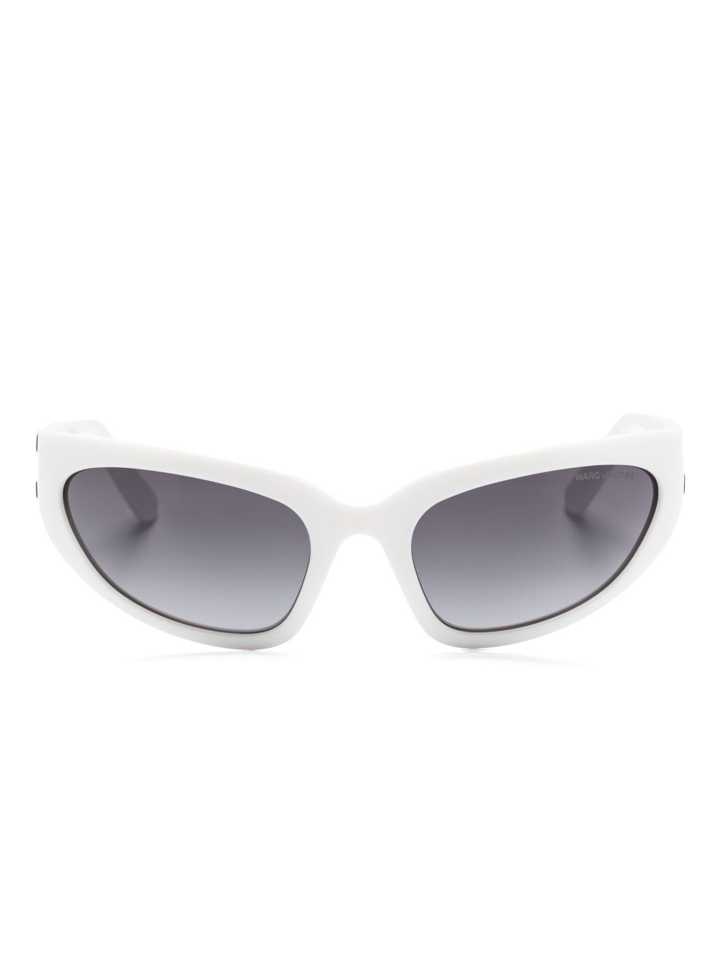 Marc Jacobs Eyewear logo压纹机车风镜框太阳眼镜 - 白色