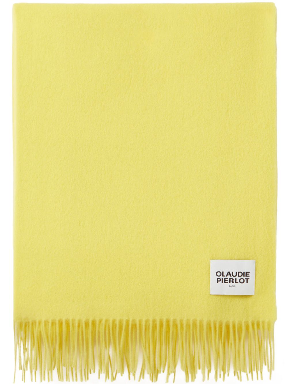 Claudie Pierlot 标贴羊毛围巾 - 黄色