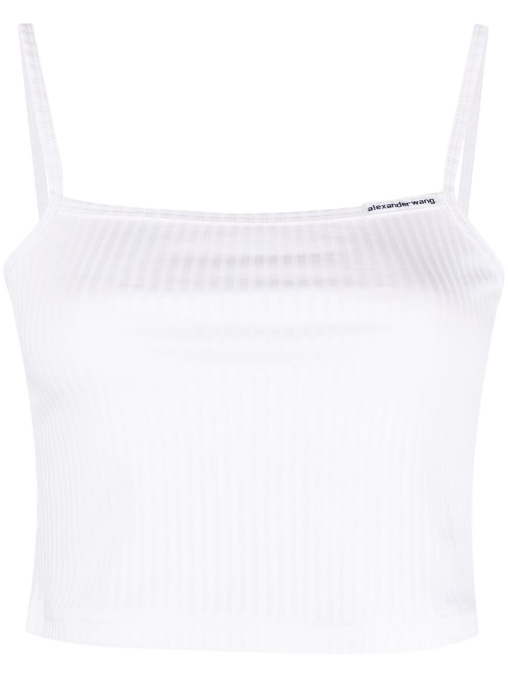 Alexander Wang Cami 罗纹针织棉坦克背心 - 白色