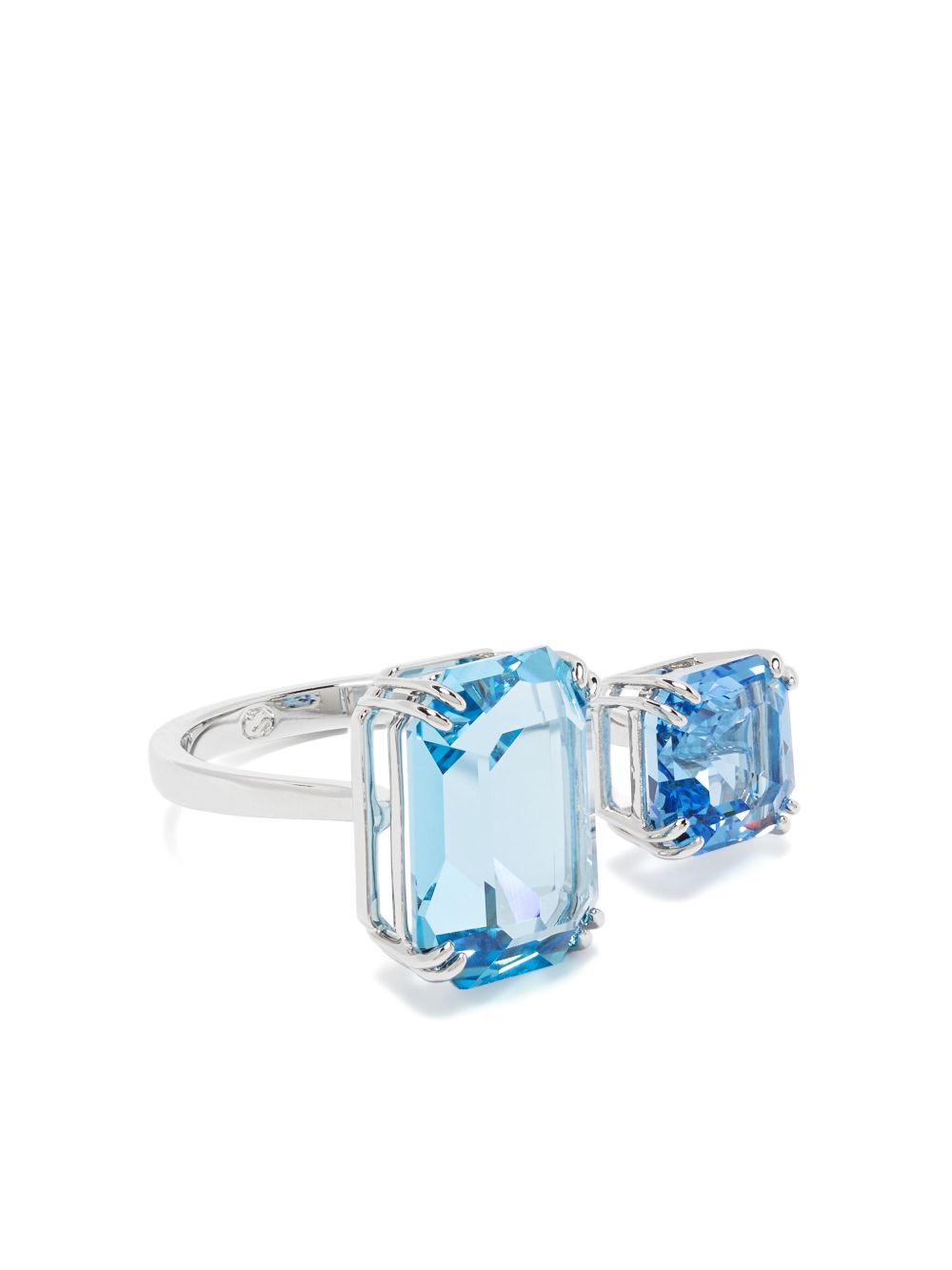 Swarovski Millenia 晶饰鸡尾酒戒指 - 银色