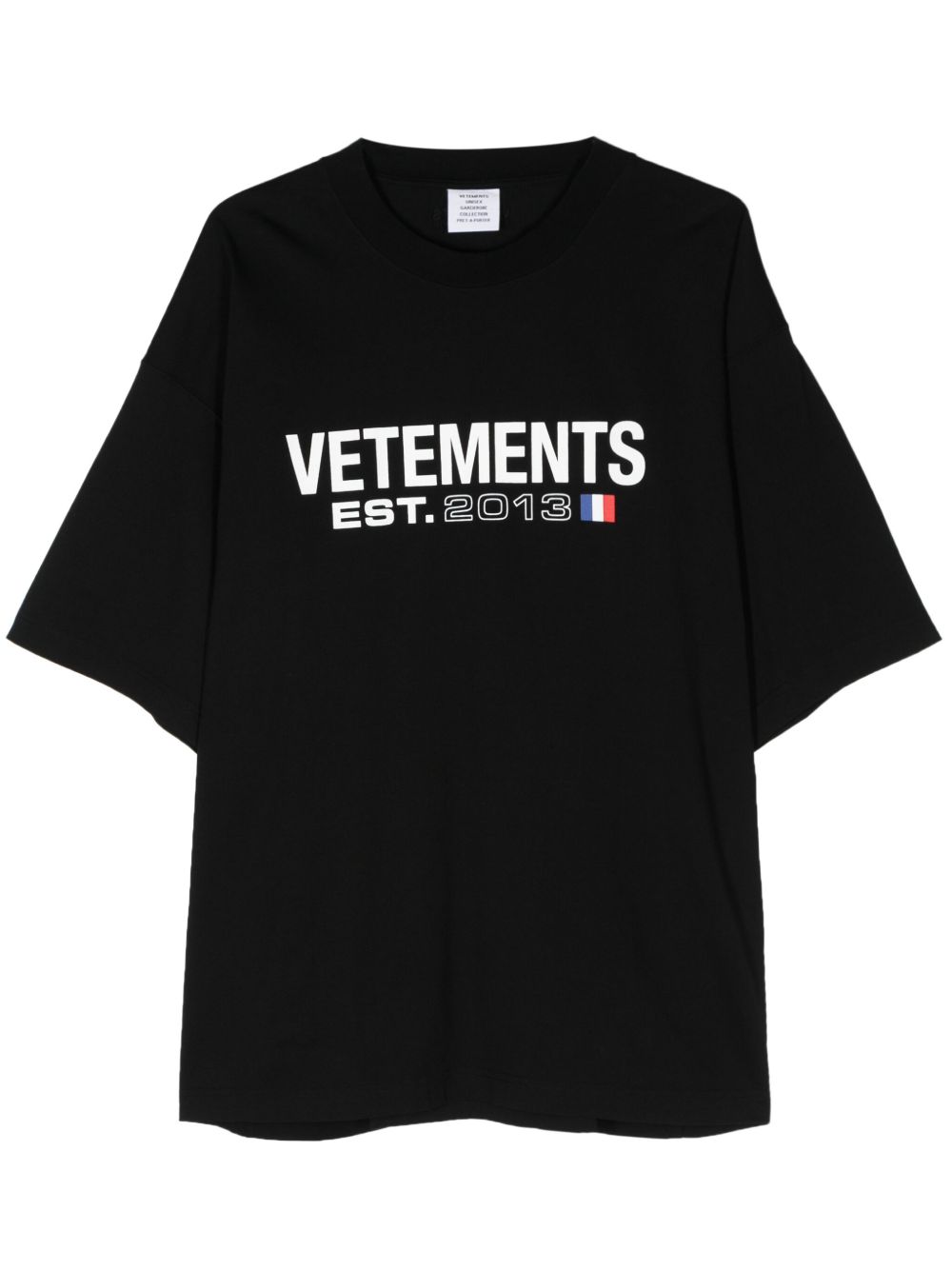 VETEMENTS logo印花棉T恤 - 黑色