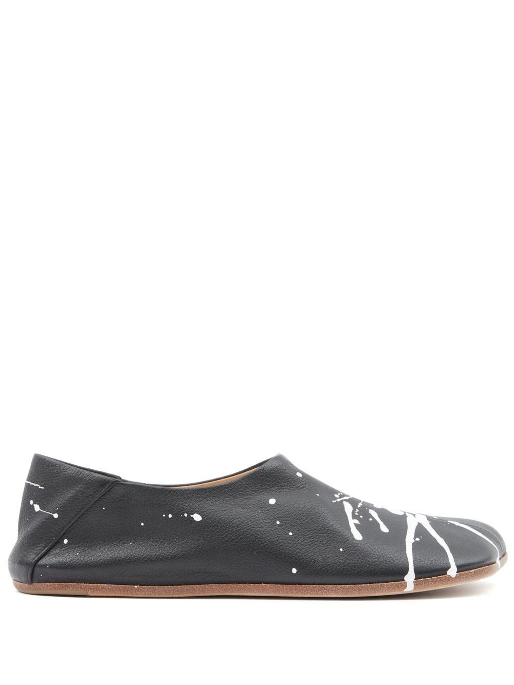 MM6 Maison Margiela Anatomic 泼漆效果拖鞋 - 黑色