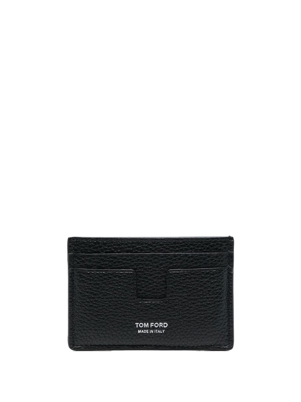 TOM FORD logo印花皮质卡夹 - 黑色