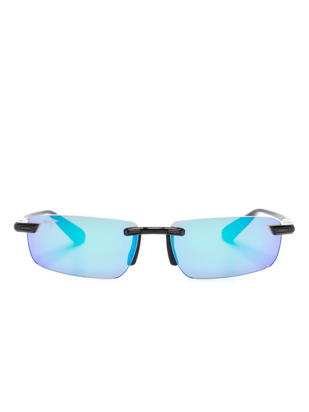 Maui Jim PolarizedPlus2® 长方形框太阳眼镜 - 黑色