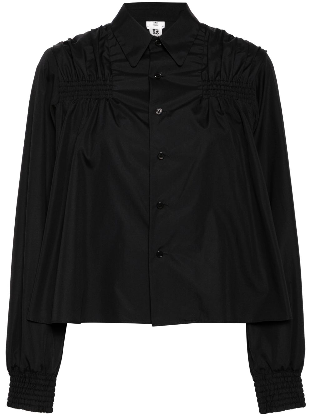 Noir Kei Ninomiya 经典棉衬衫 - 黑色