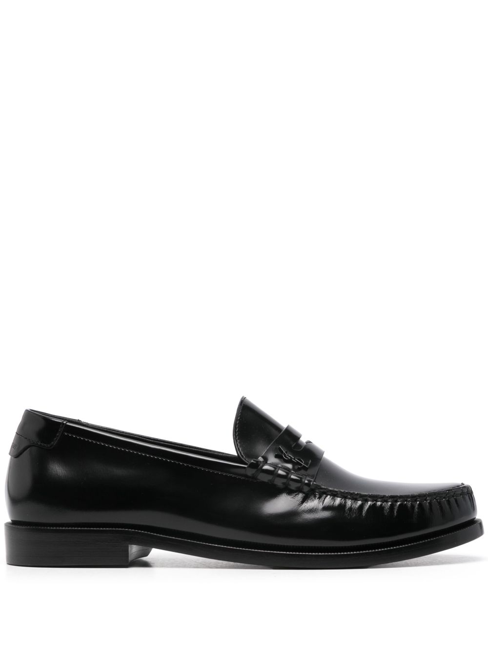 Saint Laurent Le Loafer logo标牌乐福鞋 - 黑色