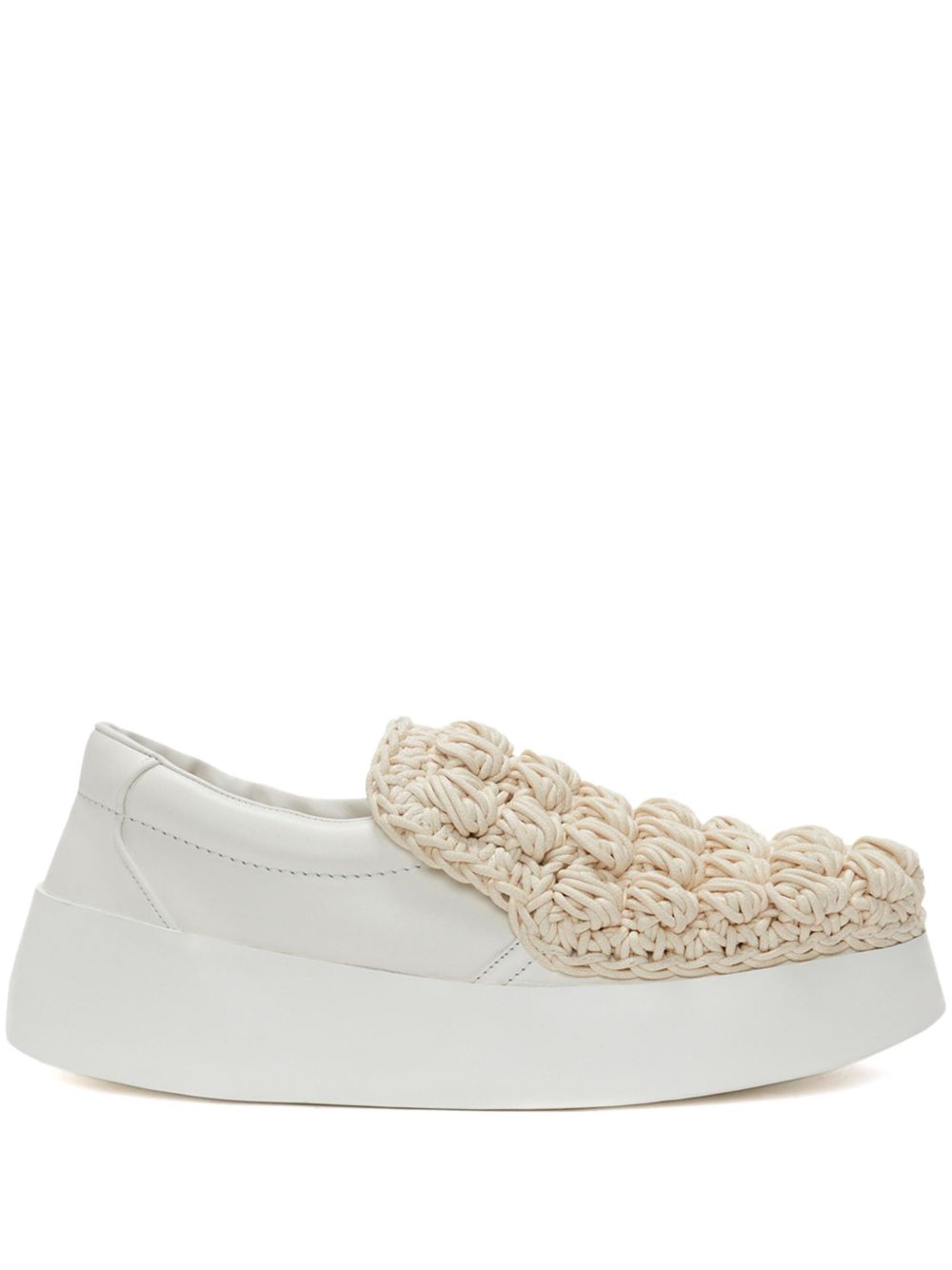 JW Anderson Popcorn 皮质乐福鞋 - 白色