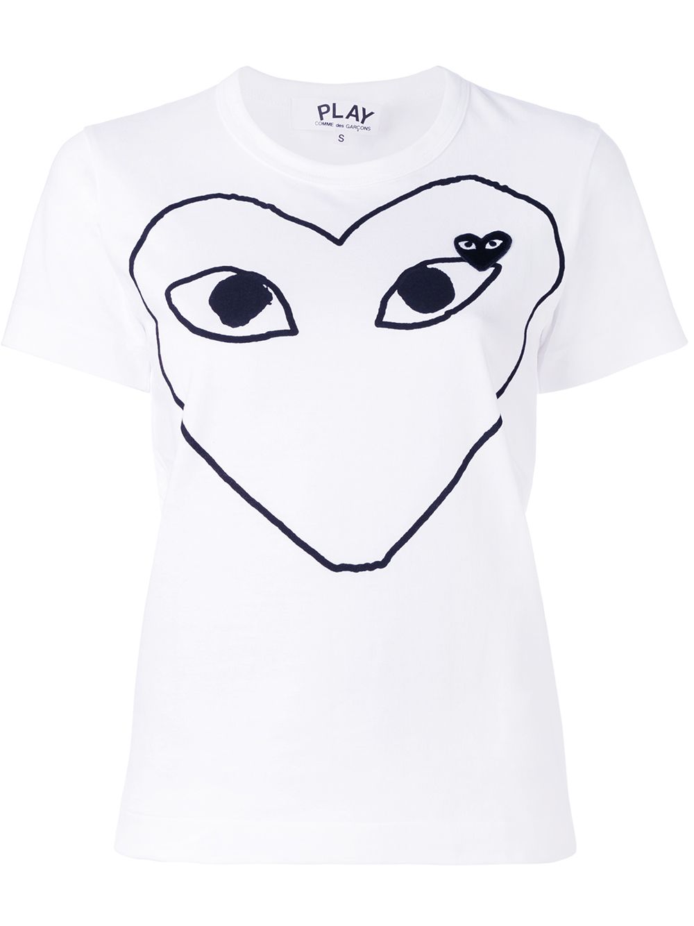 Comme Des Garçons Play 图案心形T恤 - 白色