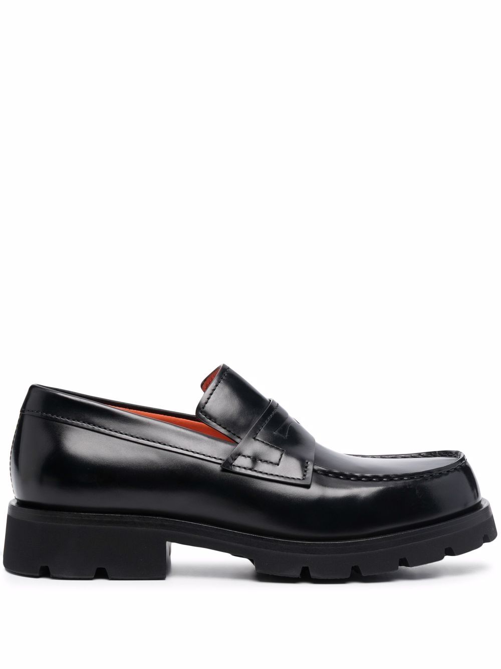 Santoni Moca 经典乐福鞋 - 黑色