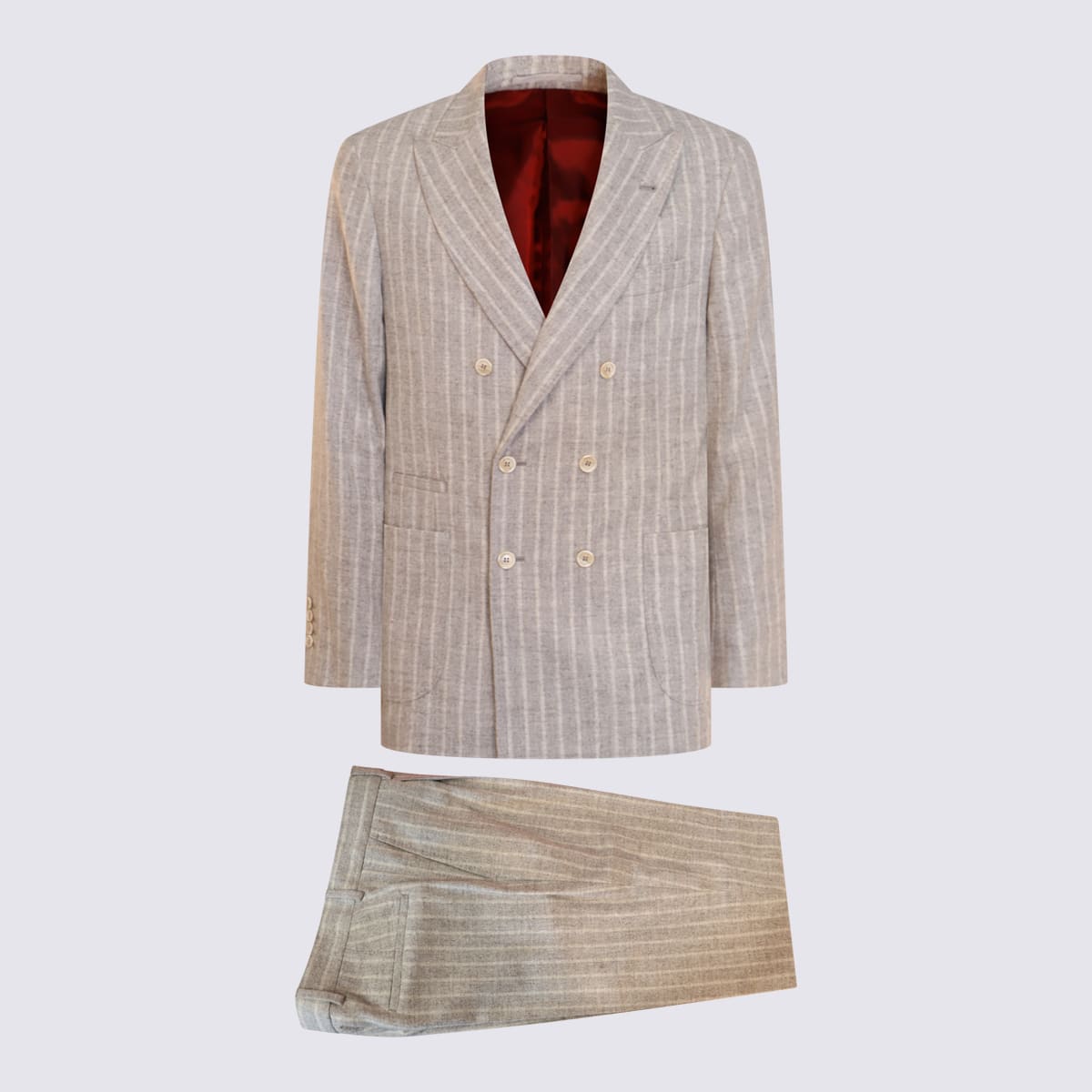 Brunello Cucinelli Grey Wool Suit