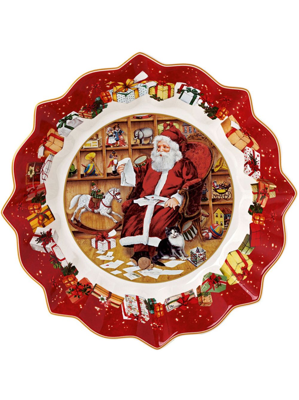 Villeroy & Boch 圣诞老人印花瓷盘 - 彩色
