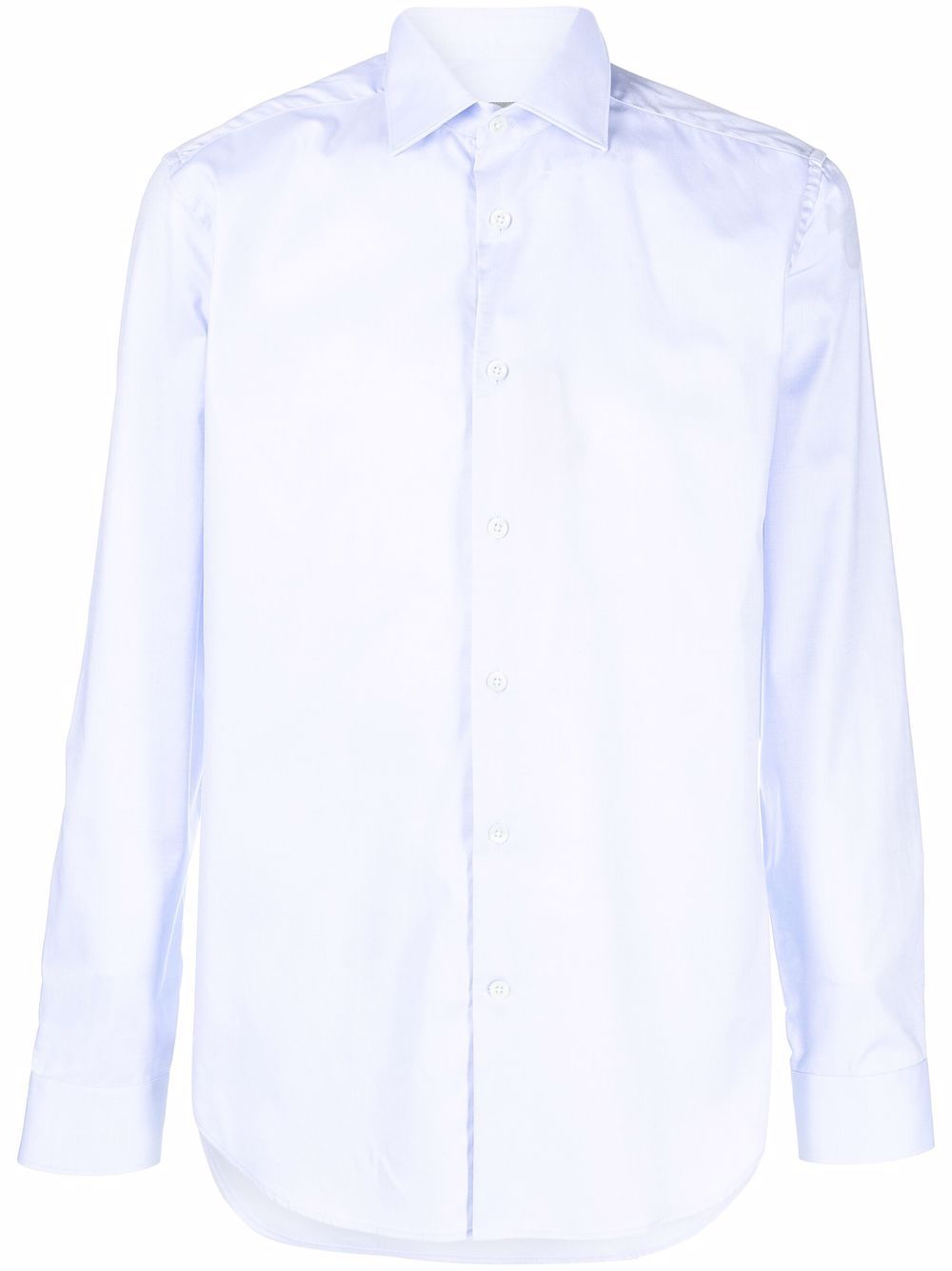 Corneliani 长袖棉质衬衫 - 蓝色