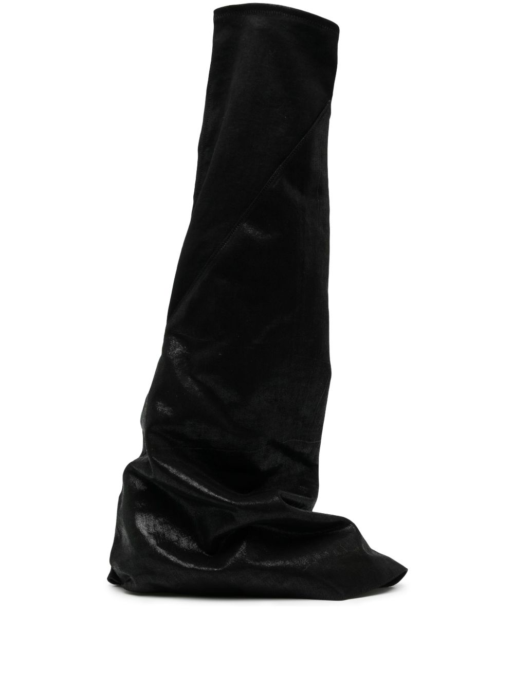Rick Owens DRKSHDW slouchy layered knee-high boots - 黑色