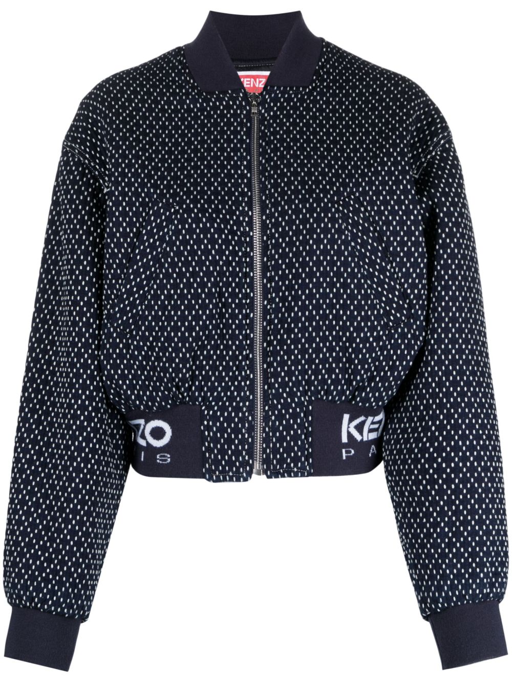 Kenzo Sashiko Stitch 刺绣飞行员夹克 - 蓝色