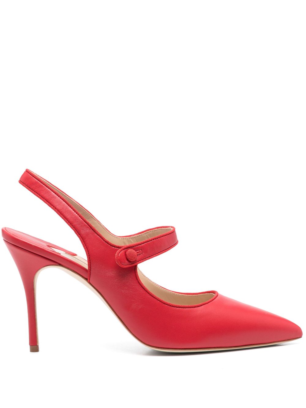 Manolo Blahnik Campari 高跟鞋（9厘米） - 红色