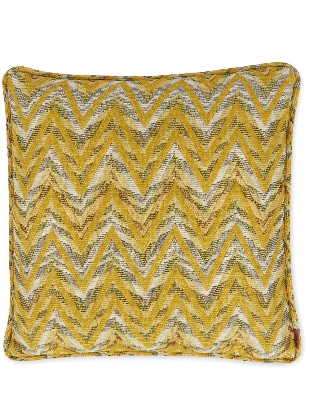 Missoni Home Z字形图案漂白效果抱枕 - 黄色