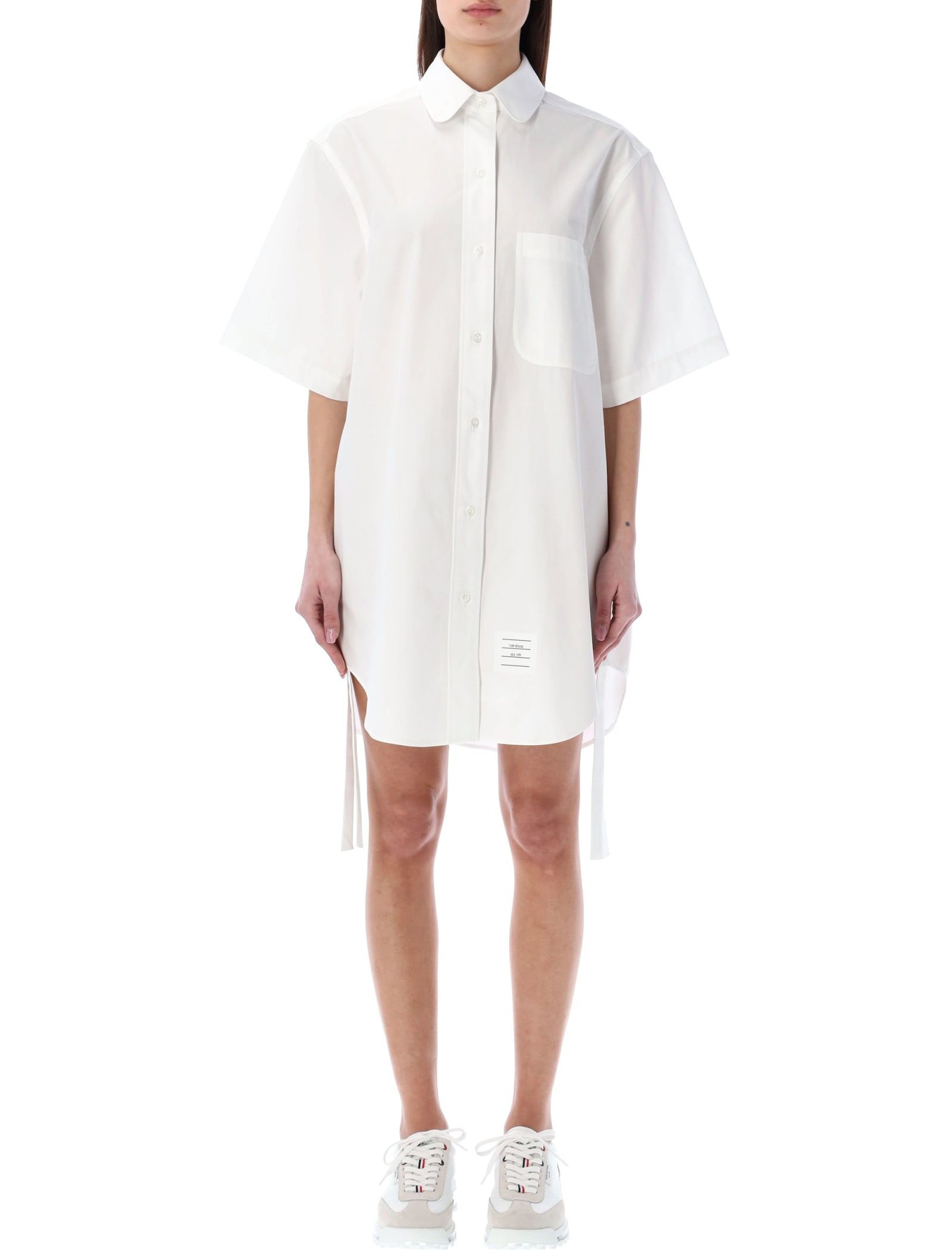 Thom Browne Gathered Side Seams Shirt Dress