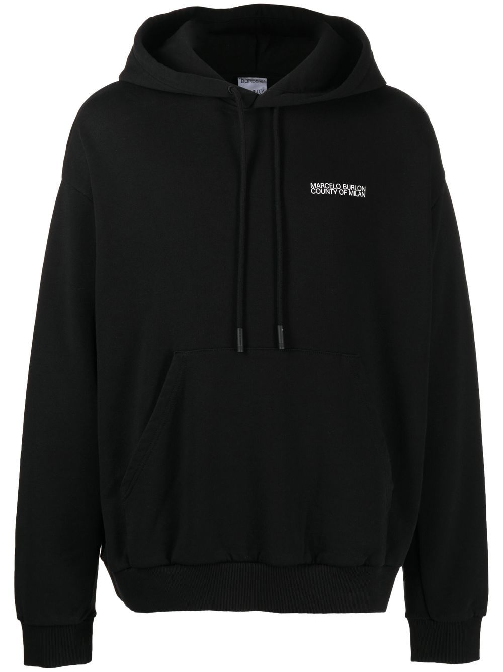 Marcelo Burlon County of Milan Tempera Cross Over 印花连帽衫 - 黑色