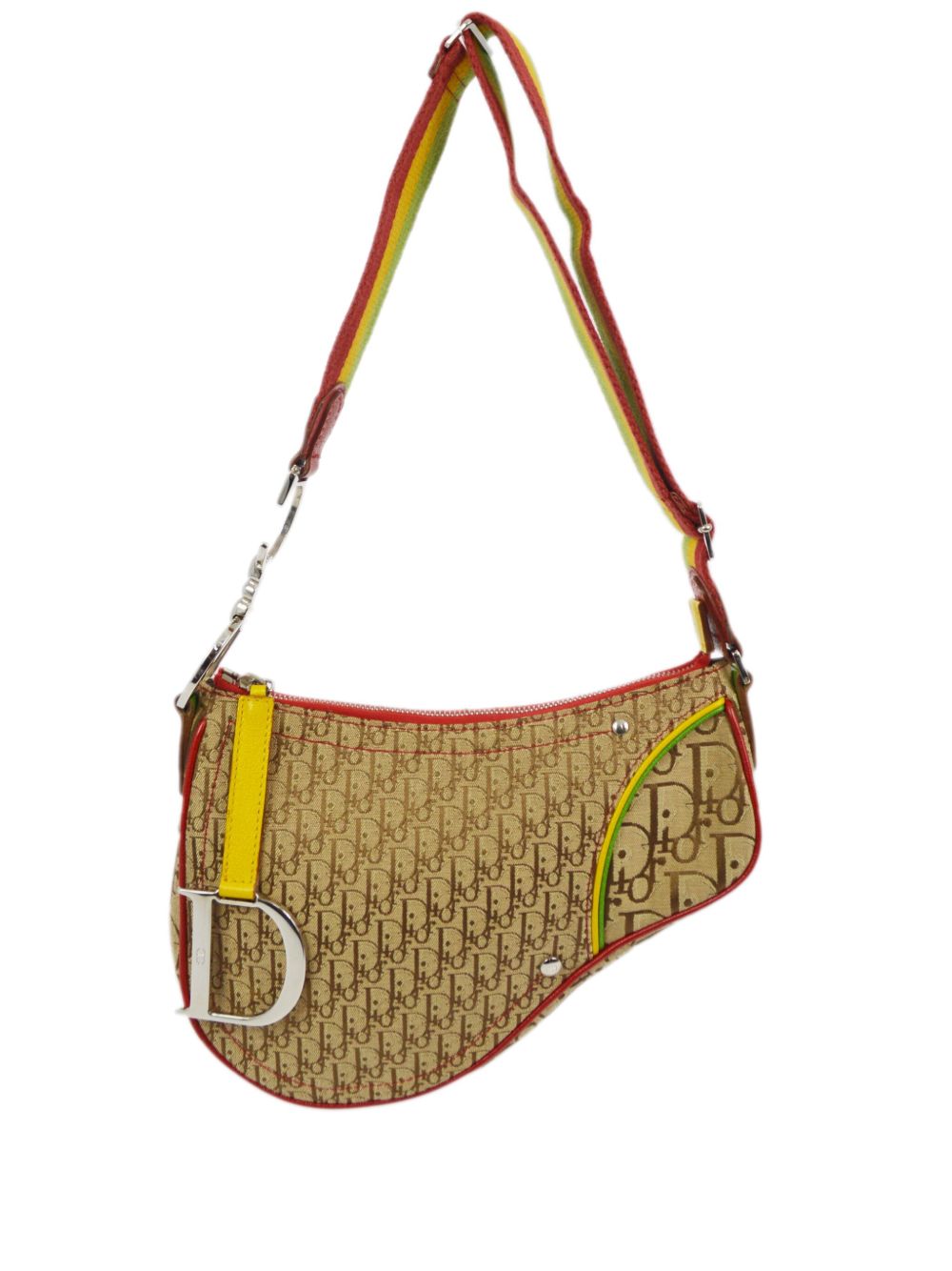 Christian Dior Pre-Owned Rasta Oblique Saddle 单肩包（2004年典藏款） - 中性色