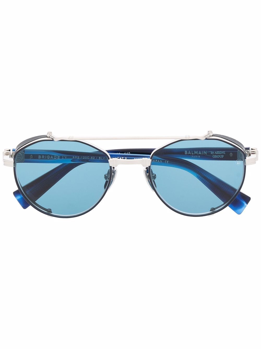 Balmain Eyewear 圆框太阳眼镜 - 蓝色