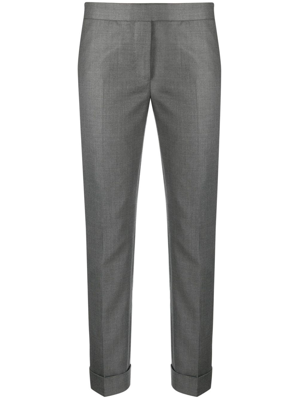 Thom Browne Super 120s 羊毛露踝长裤 - 灰色