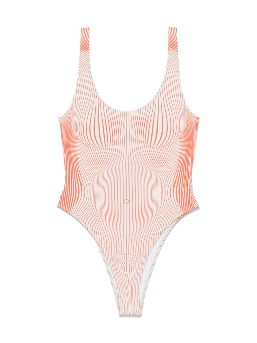 Jean Paul Gaultier Pinstripe Body Morphing swimsuit - 绿色