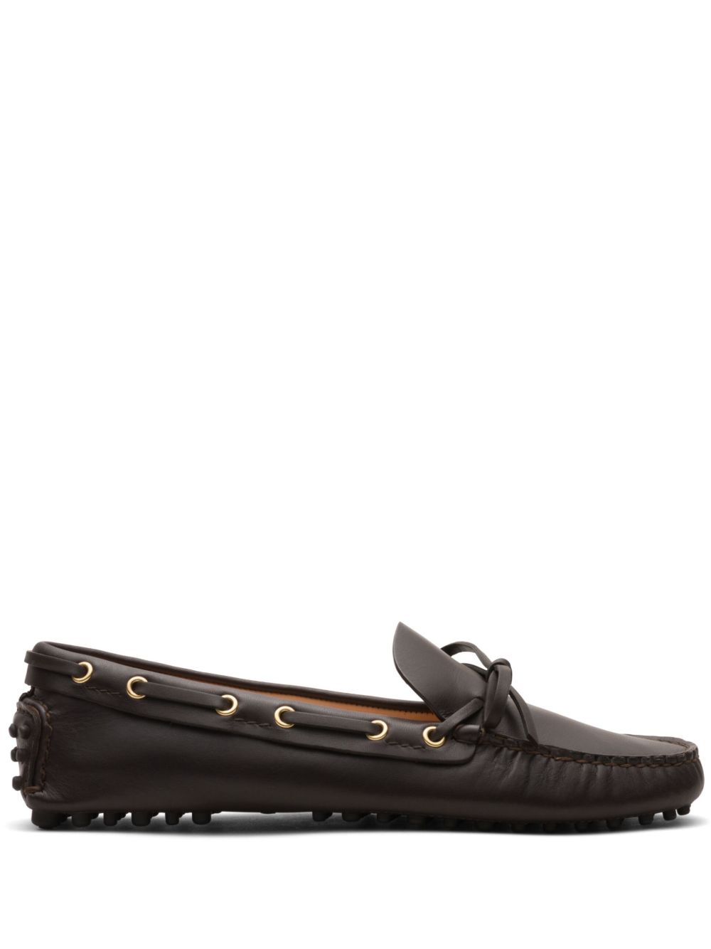 Car Shoe 仿旧细节乐福鞋 - 褐色