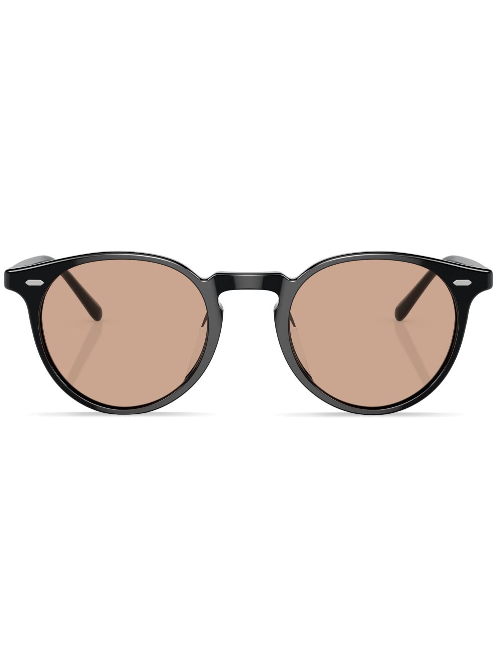 Oliver Peoples N.02 圆框太阳眼镜 - 黑色