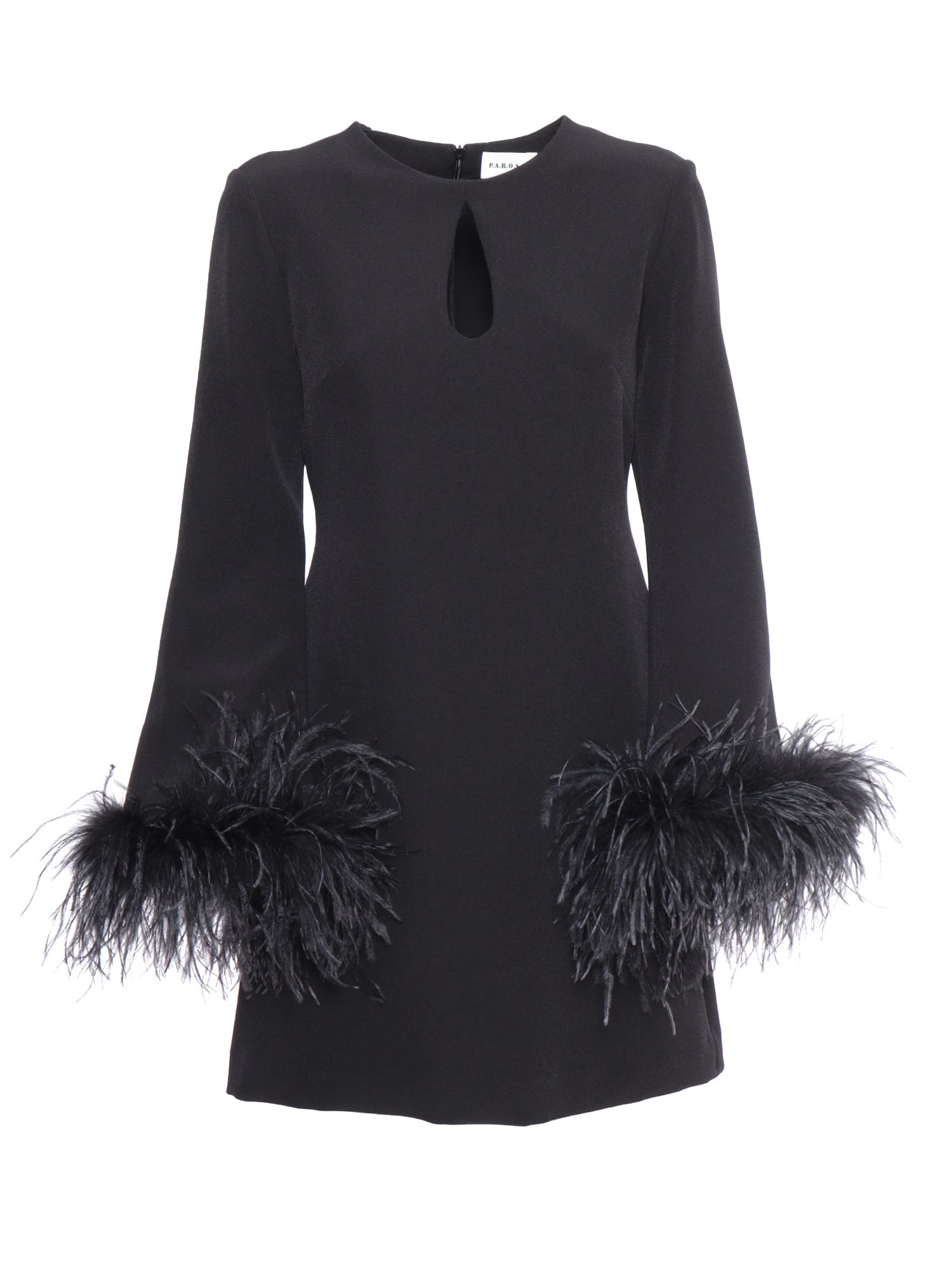 Parosh Feathers Embellished Dress