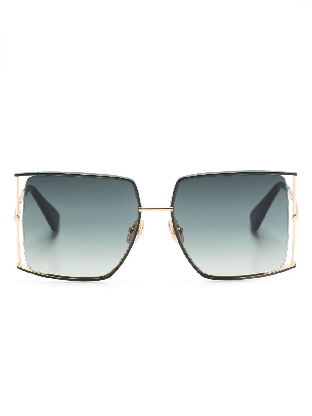 Max Mara Eyewear 超大镜框太阳眼镜 - 绿色