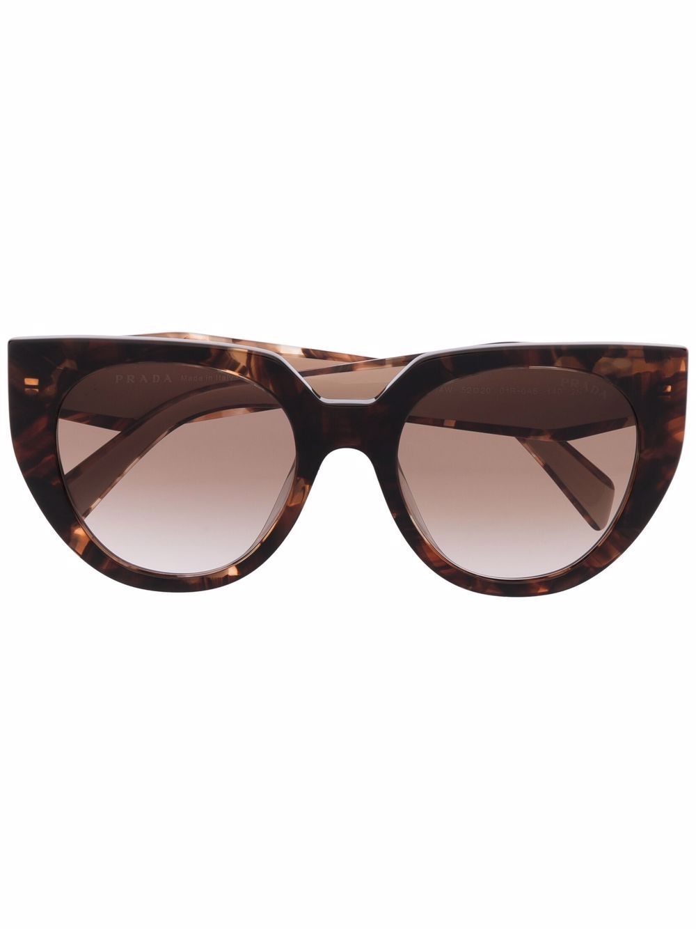 Prada Eyewear 猫眼框太阳眼镜 - 褐色