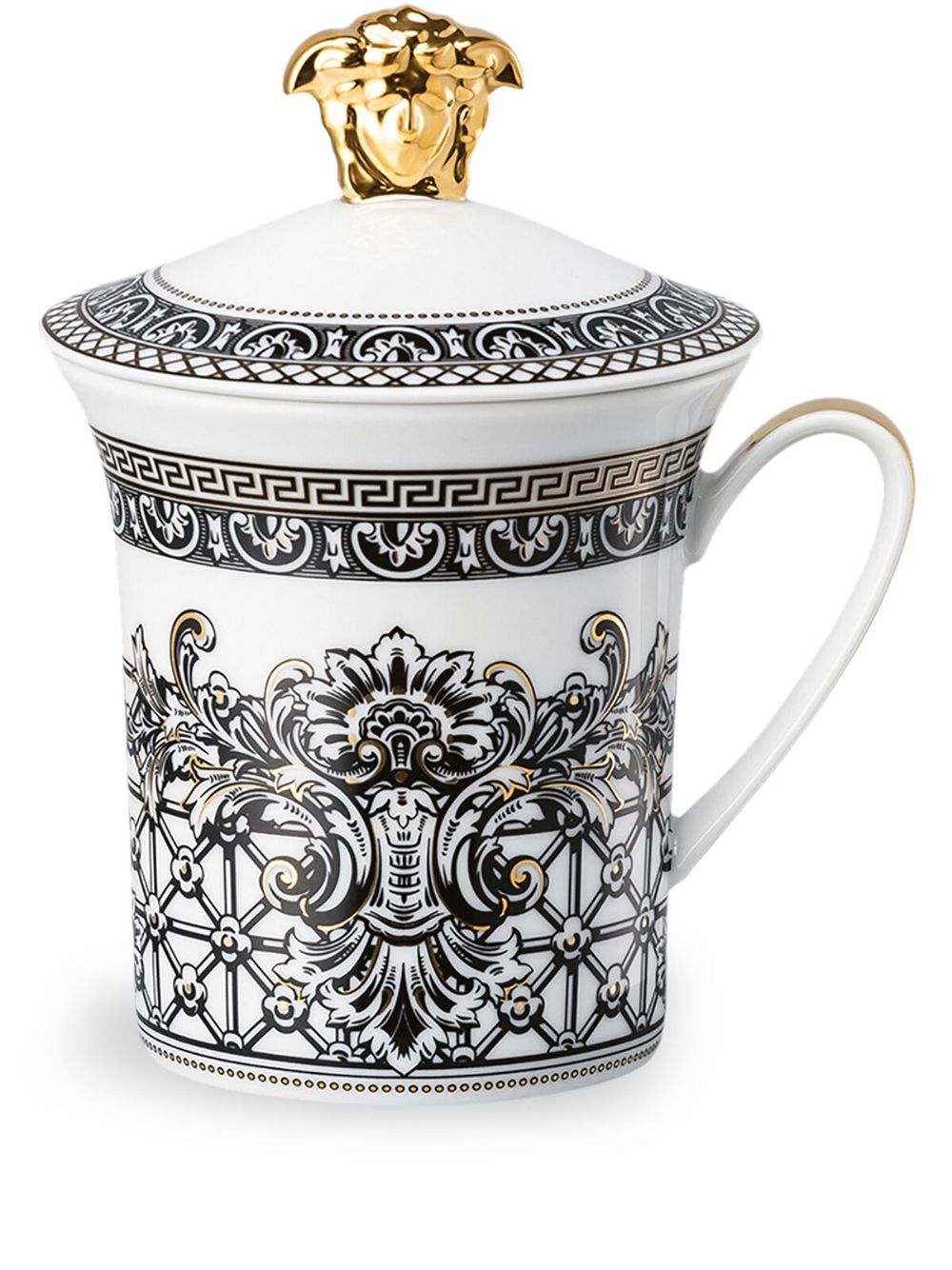 Versace Marqueterie 陶瓷盖附杯盖马克杯 - 中性色