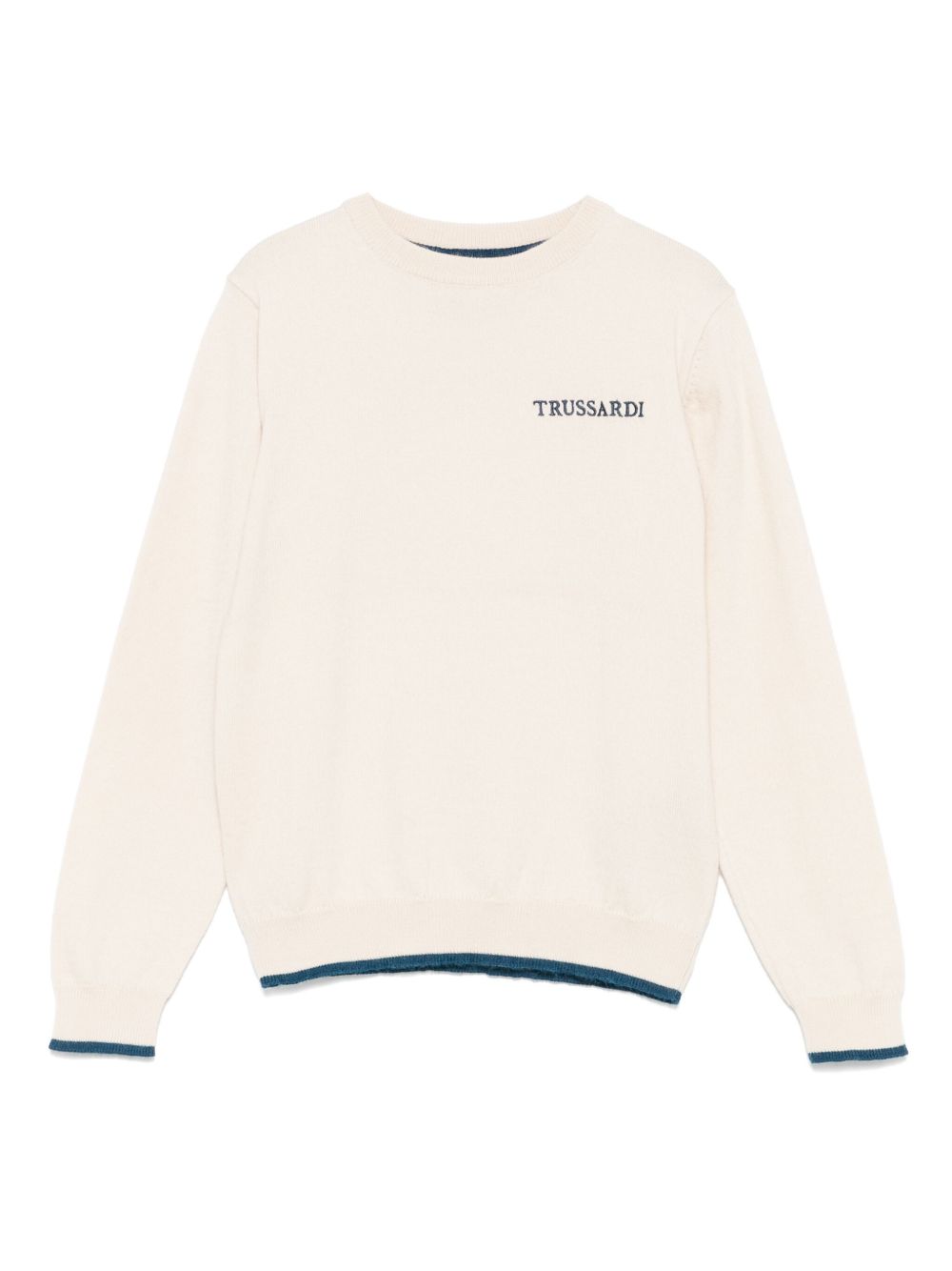 TRUSSARDI JUNIOR logo刺绣卫衣 - 中性色