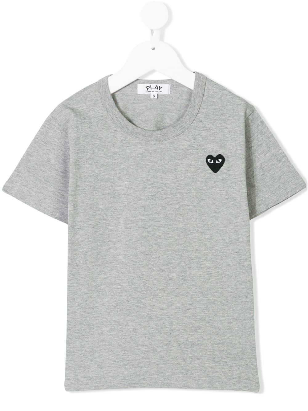 Comme Des Garçons Play Kids 爱心logo饰T恤 - 灰色