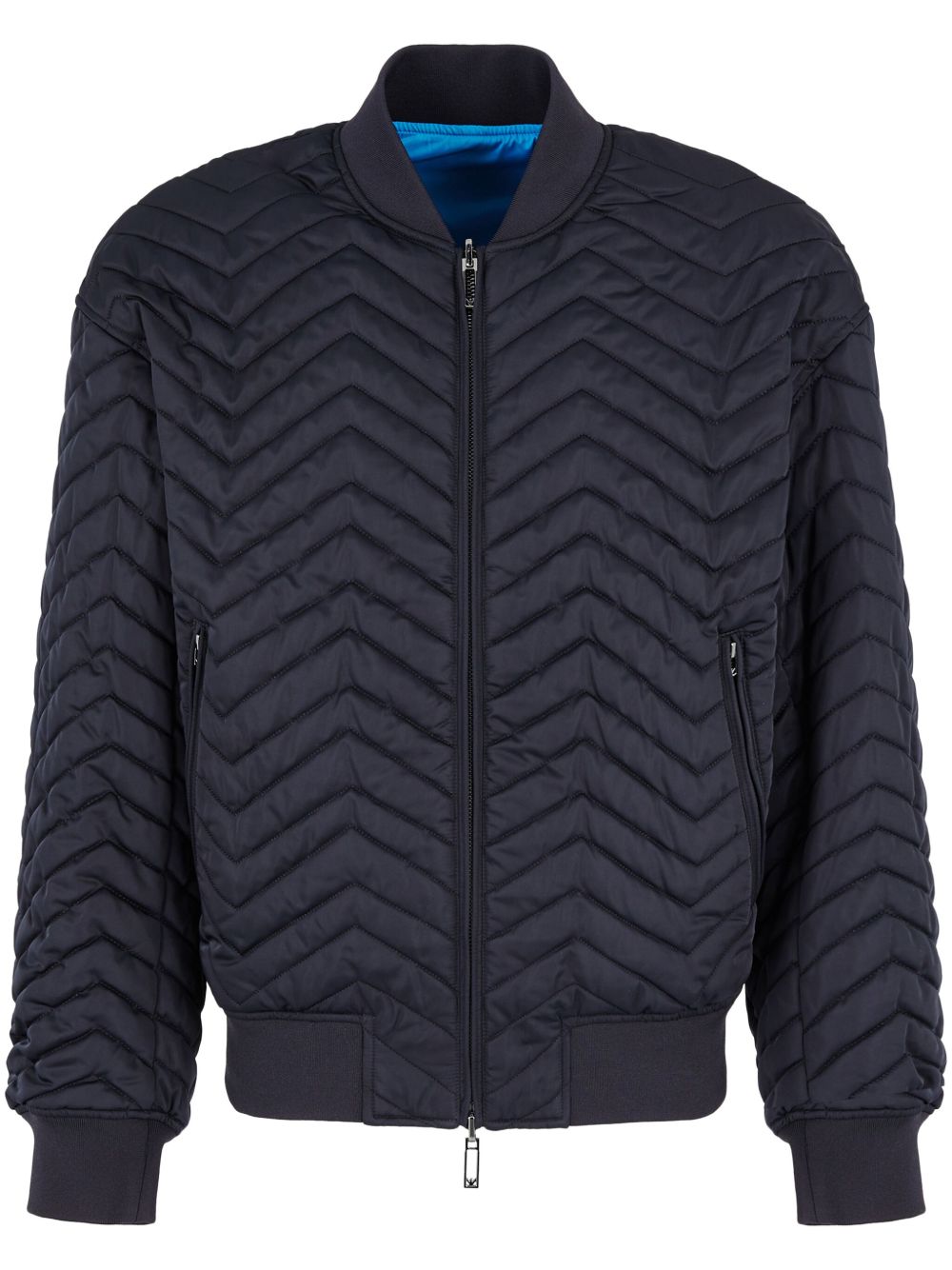 Emporio Armani 双面飞行员夹克 - 蓝色
