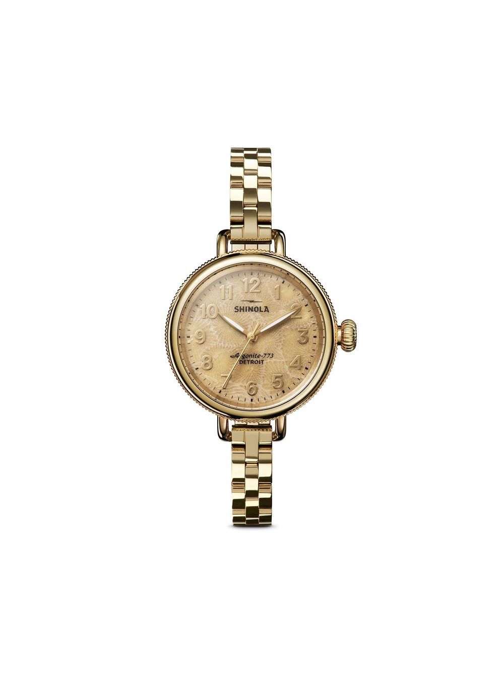 Shinola Birdy 3H 34毫米腕表 - 金色
