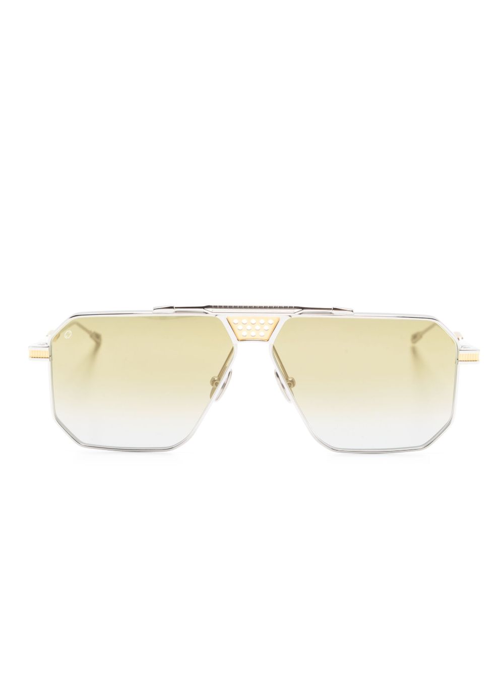 T Henri Eyewear 方框渐色镜片太阳眼镜 - 金属色
