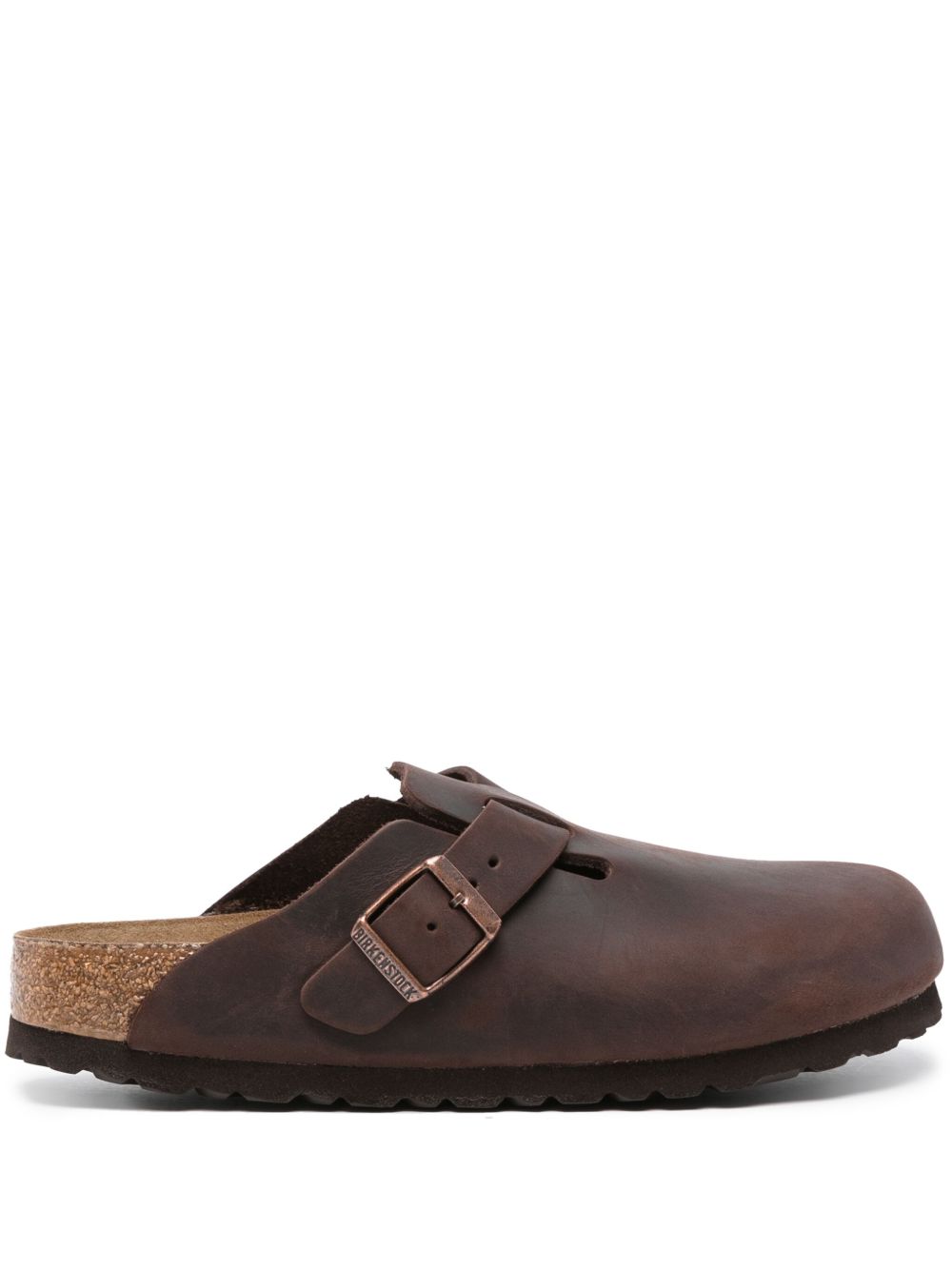 Birkenstock Boston 皮质穆勒鞋 - 褐色