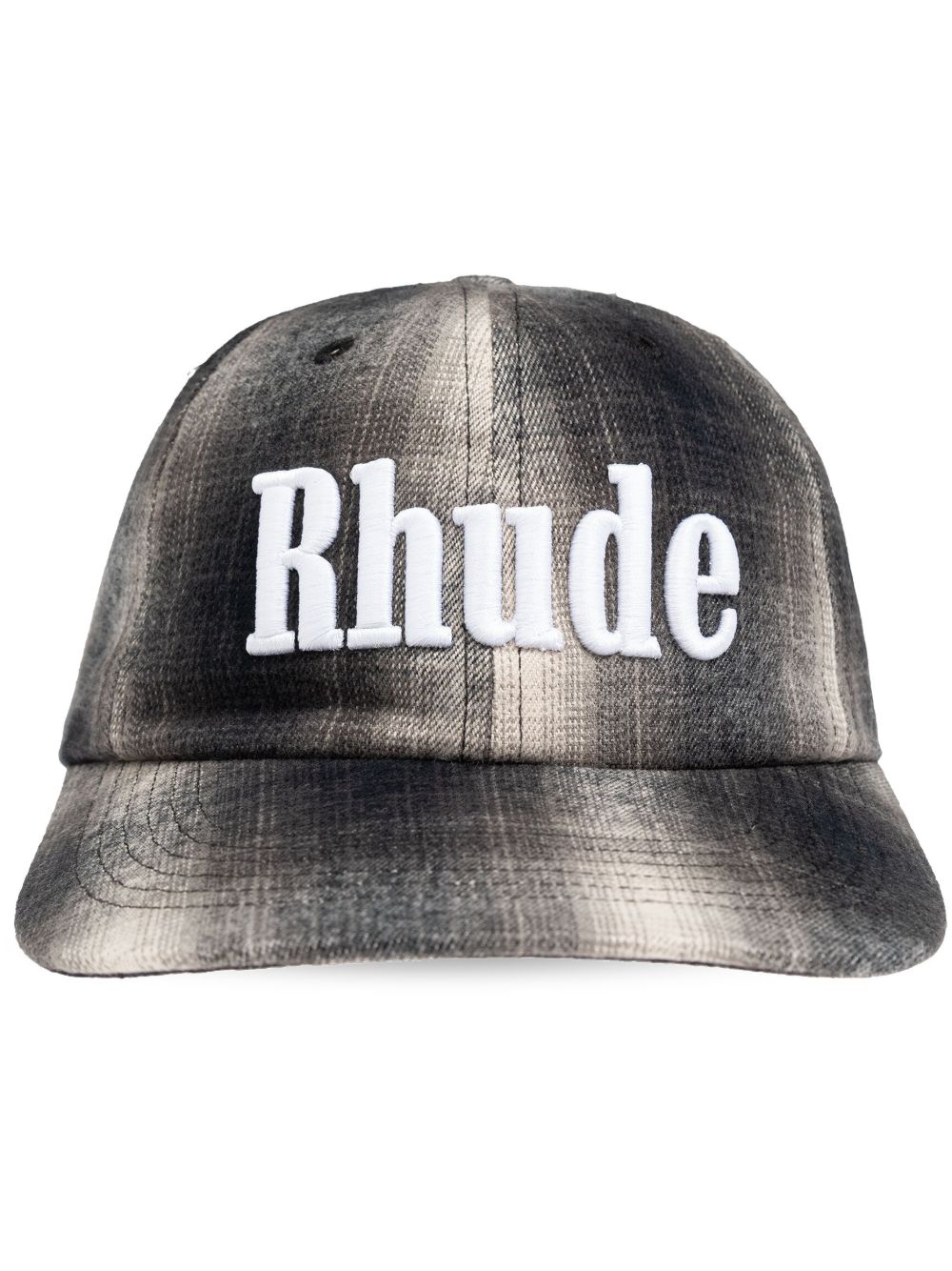 RHUDE logo刺绣棉棒球帽 - 灰色