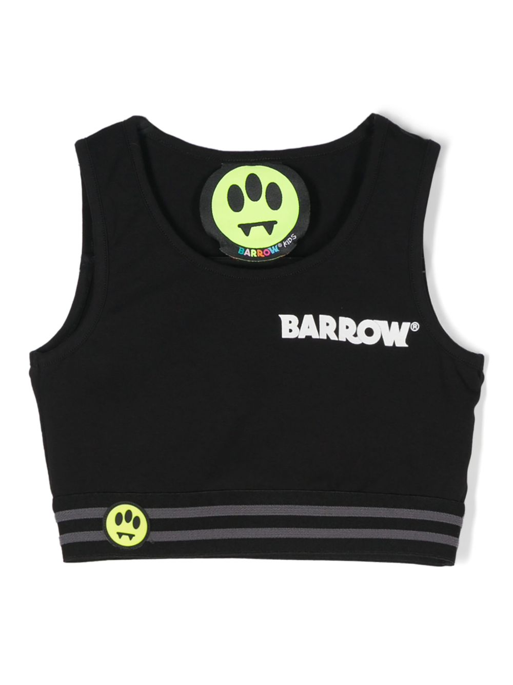 Barrow kids logo印花短款上衣 - 黑色