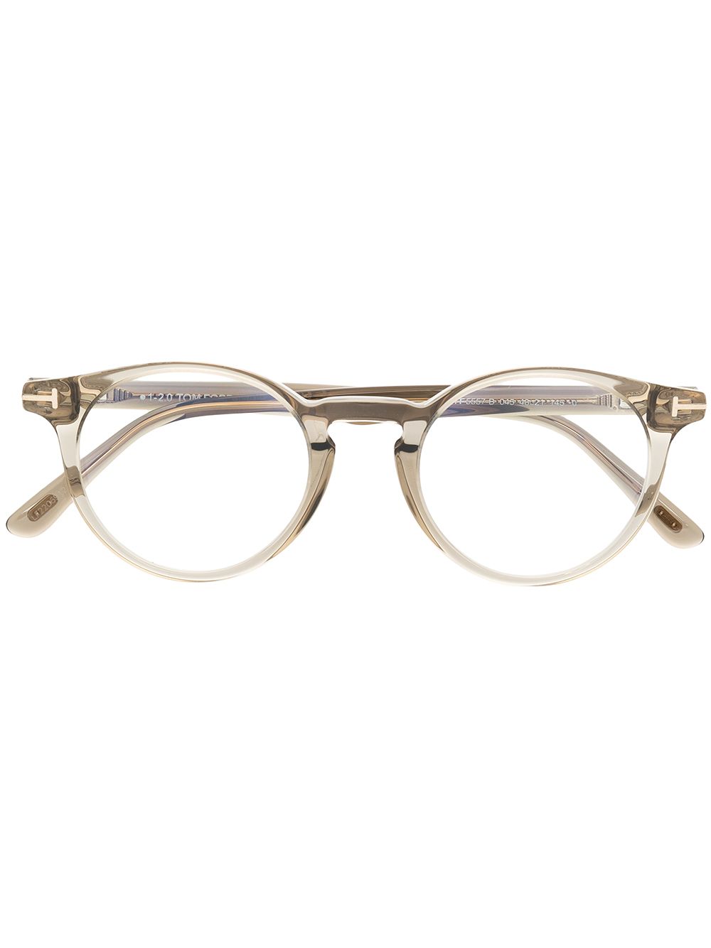 TOM FORD Eyewear TF5557B 圆框光学眼镜 - 中性色