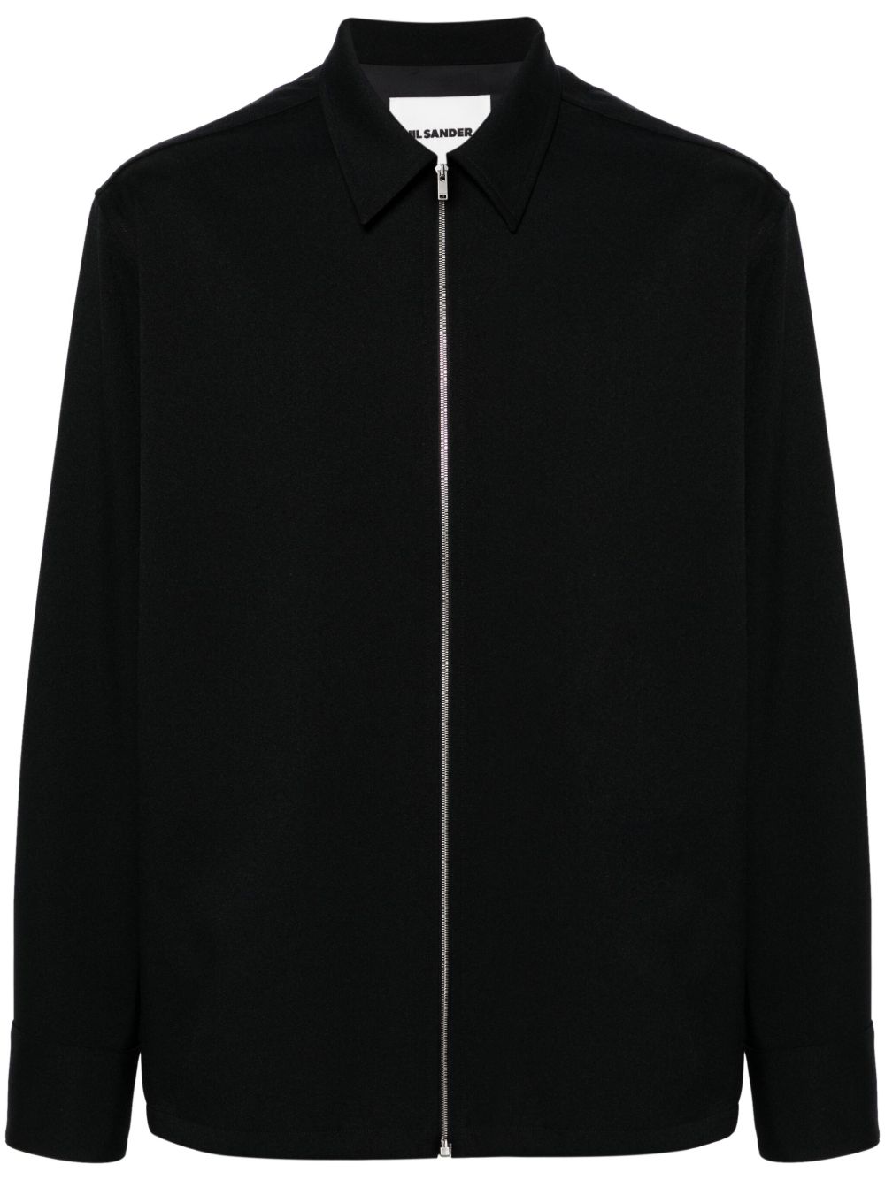 Jil Sander 拉链衬衫 - 蓝色