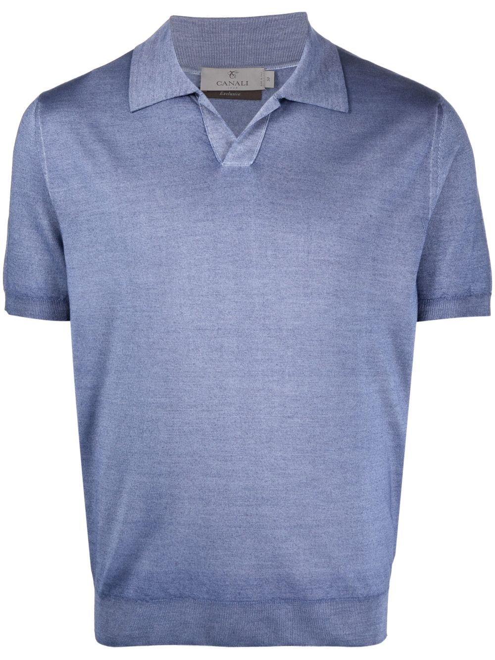 Canali 短袖polo衫 - 蓝色