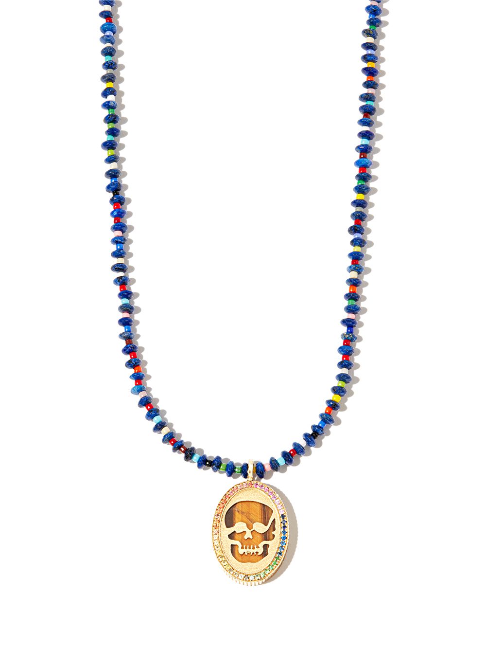 LUIS MORAIS 14K黄金 Skull 串珠项链 - 金色