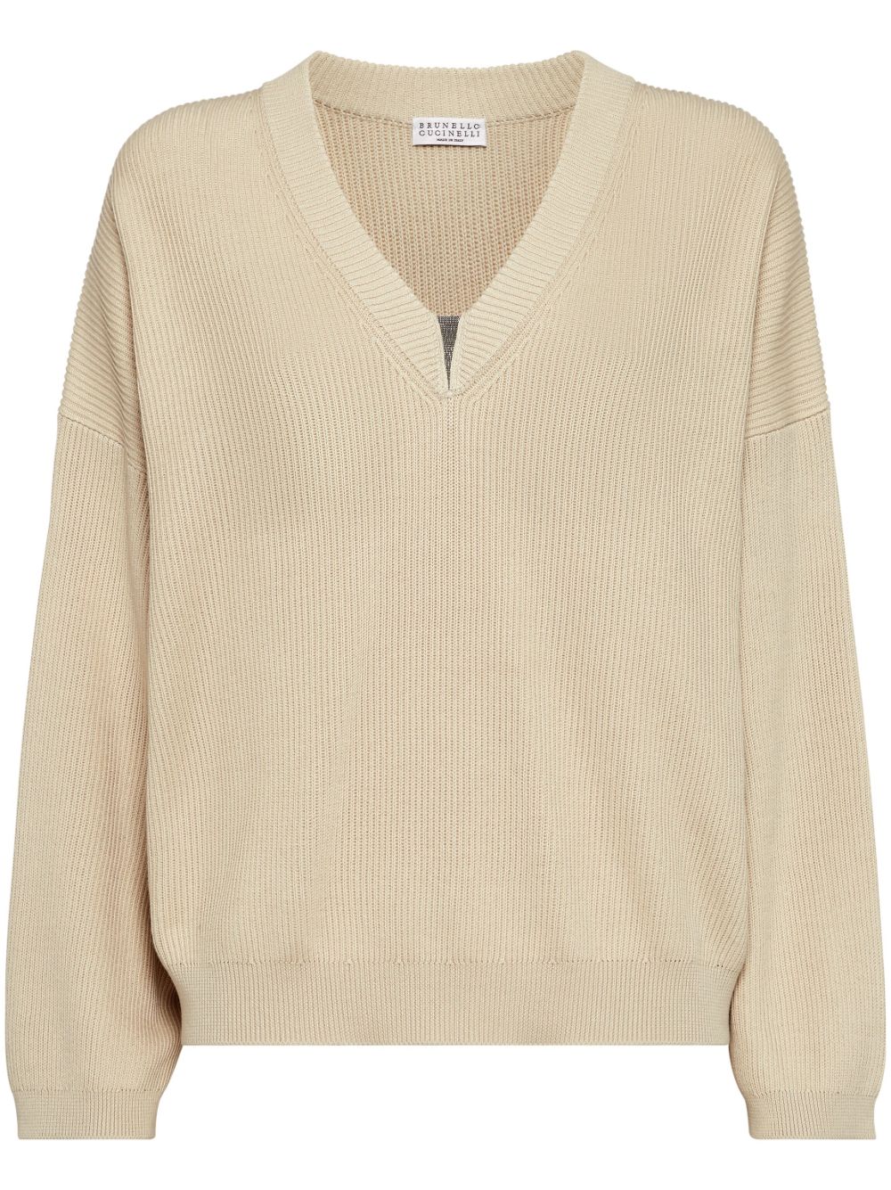 Brunello Cucinelli Monili 缀饰毛衣 - 中性色