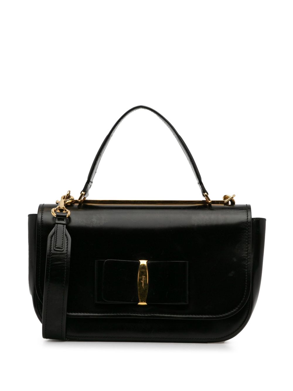 Ferragamo Pre-Owned Medium Vara Anna 斜挎包（2000年代典藏款） - 黑色